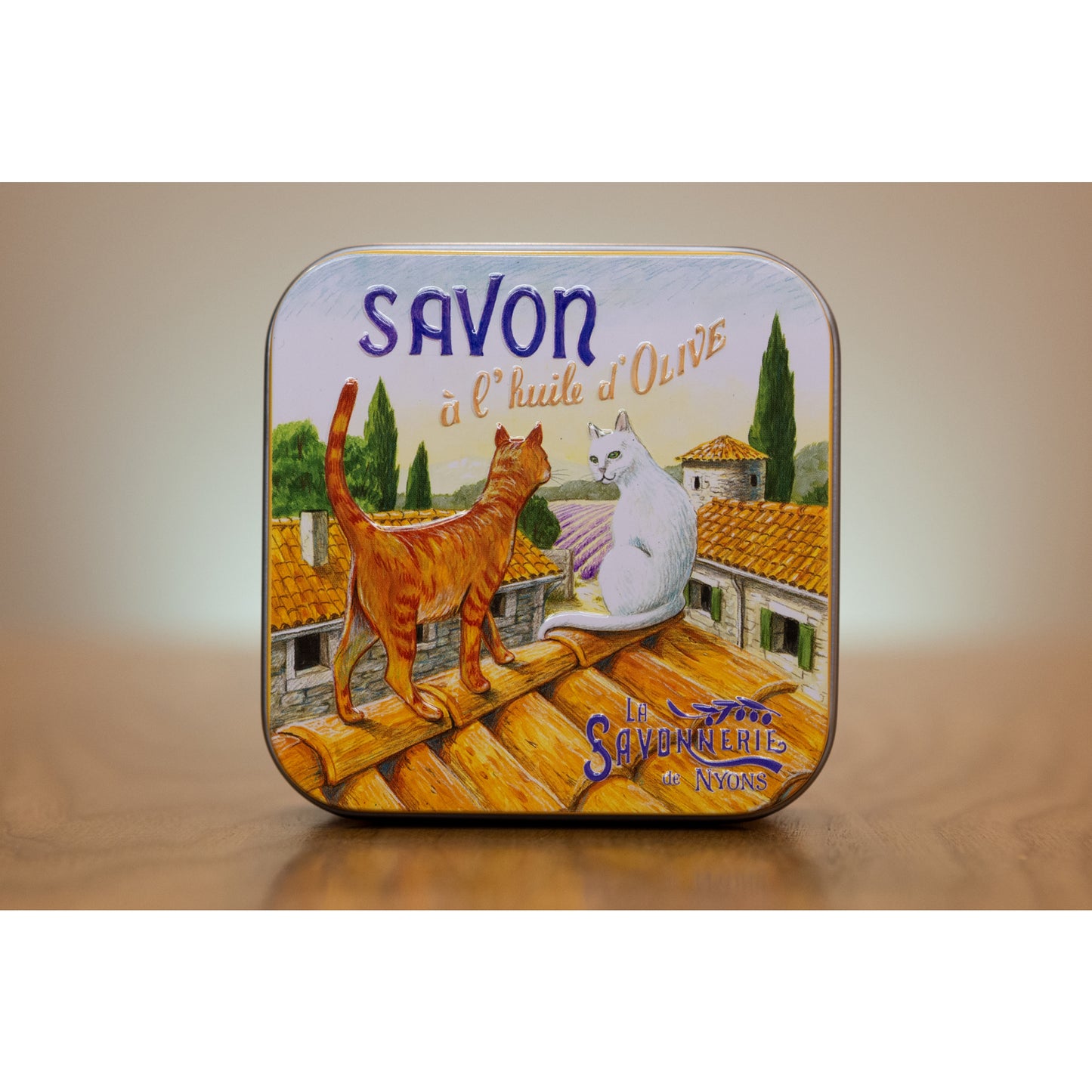 Rose Soap in "Rooftop Cats" Tin Box - La petite France Vilnius - Soap